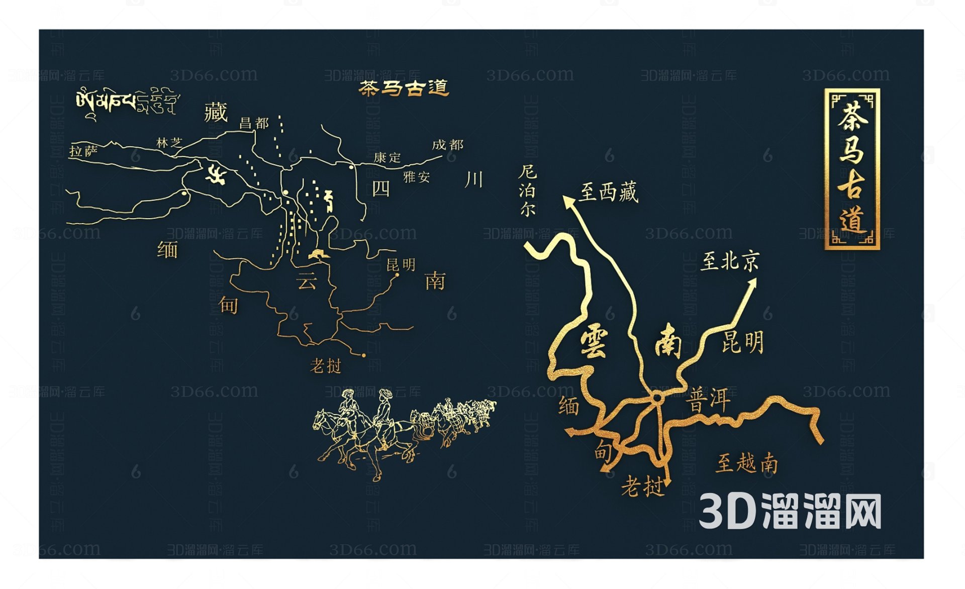 茶马古道装饰